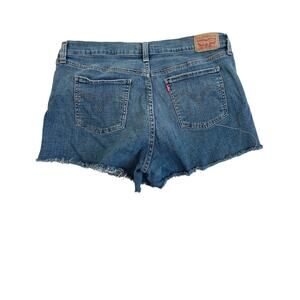Levi's 33 mid length denim short fray raw hem SH2 2532